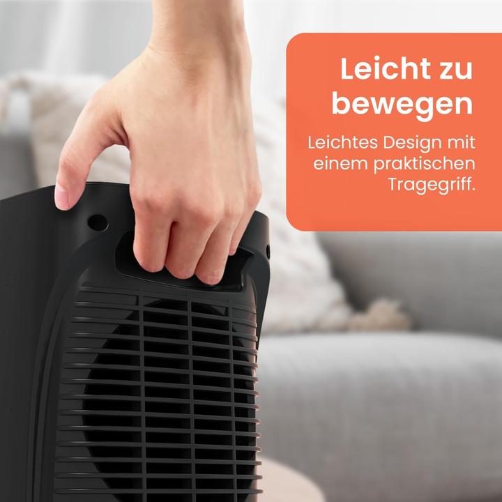 Actual product image Breeze Mini Ceramic Fan Heater 1800W Black (1800 W)