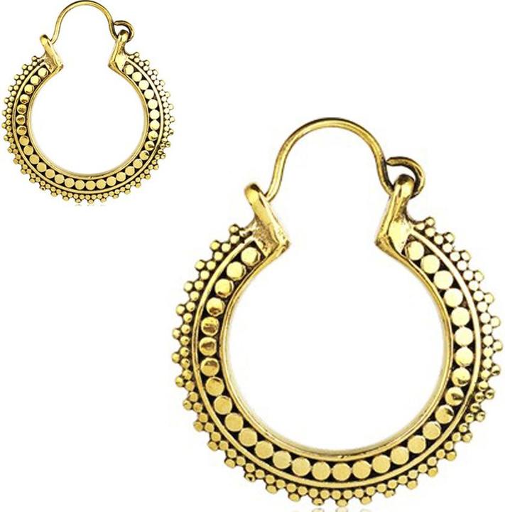 Produktbild Star Piercing Ohrring vergoldet Maya Creole (Messing)