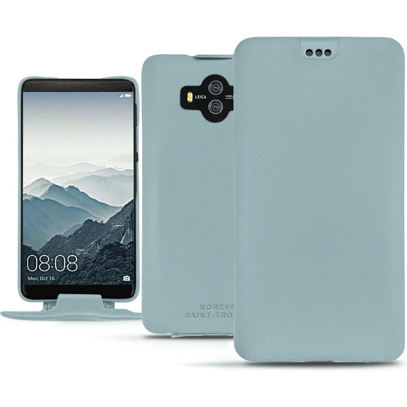 Noreve Lederschutzhülle vertikal (Huawei Mate 10), Smartphone Hülle, Blau
