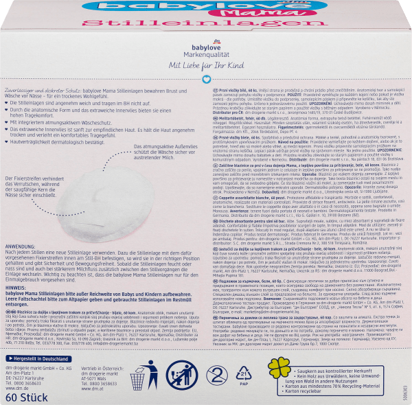Immagine prodotto dm babylove Cuscinetti per l'allattamento (60 x)
