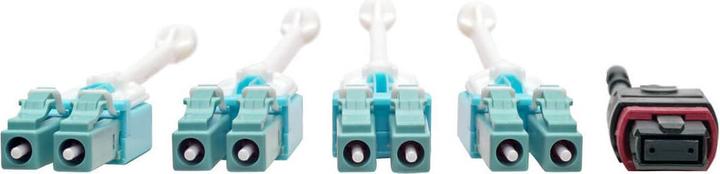 Actual product image Eaton 40G MTP/MPO to 4xLC Fan-Out OM4 Plenum-Rated Fibre Optic Cable 40GBASE-SR4 Magenta 2 (CAT8.2, 2 m)