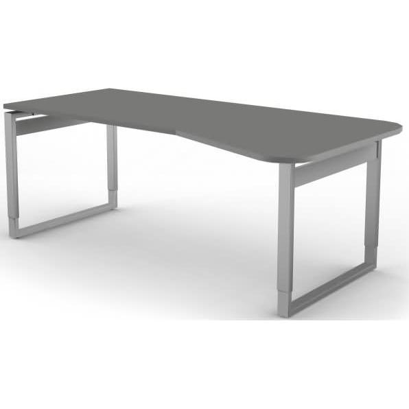 Kerkmann, Schreibtisch, Konferenztisch Form 5 B 2.000 mm graphit x T 1.000 H 680 - 820 mm