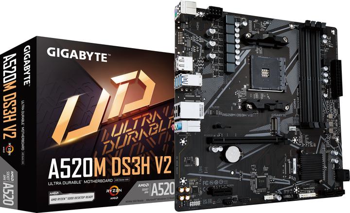 Produktbild Gigabyte A520M DS3H V2 (AM4, AMD A520, mATX)
