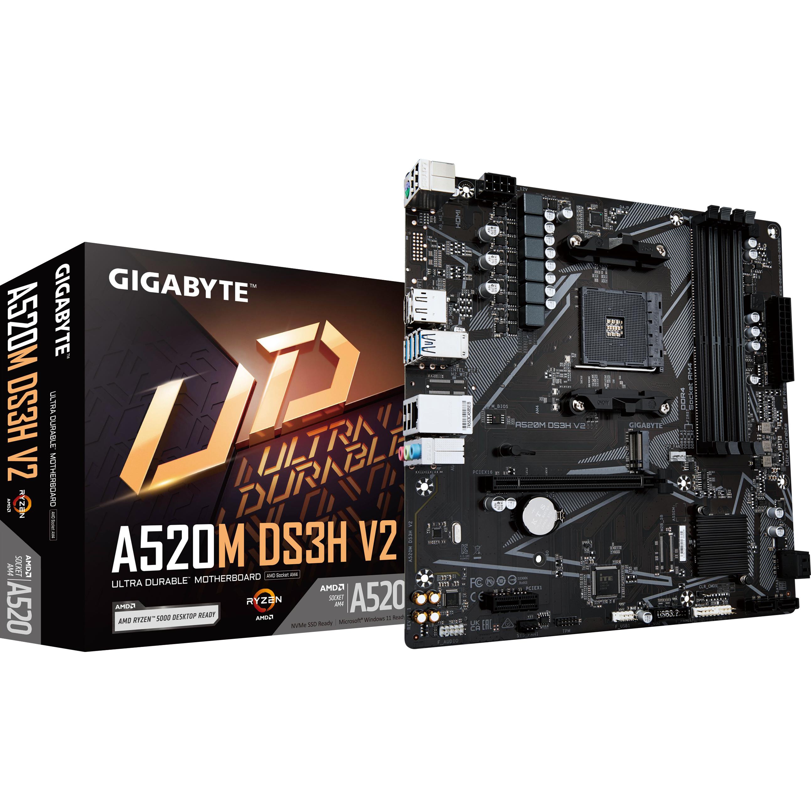 Gigabyte A520M DS3H V2 (AM4, AMD A520, mATX), Mainboard