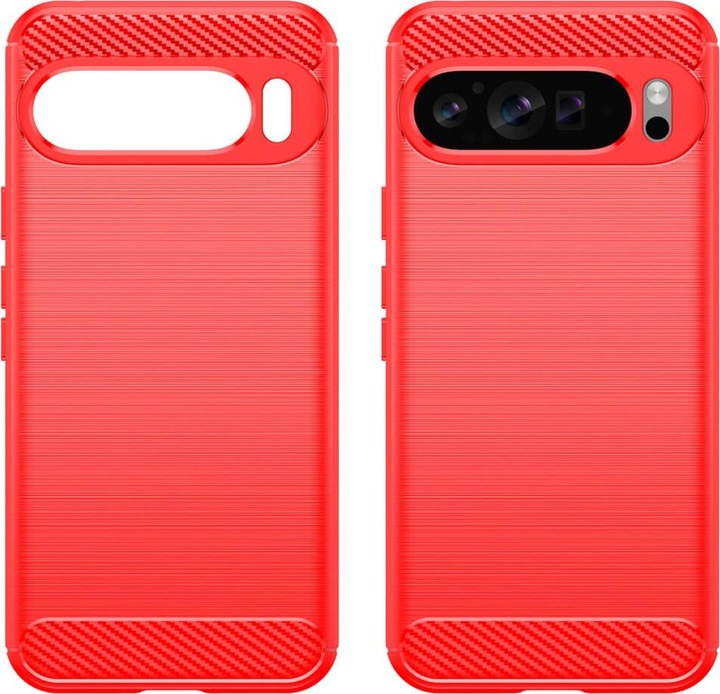 Actual product image Cover-Discount Google Pixel 9 Pro XL - Metal Carbon Look Cover (Google Pixel 9 Pro XL)