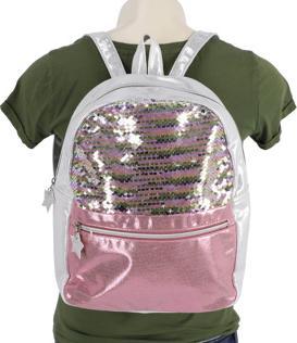 Produktbild Rucksack Pink-Silber Pailletten