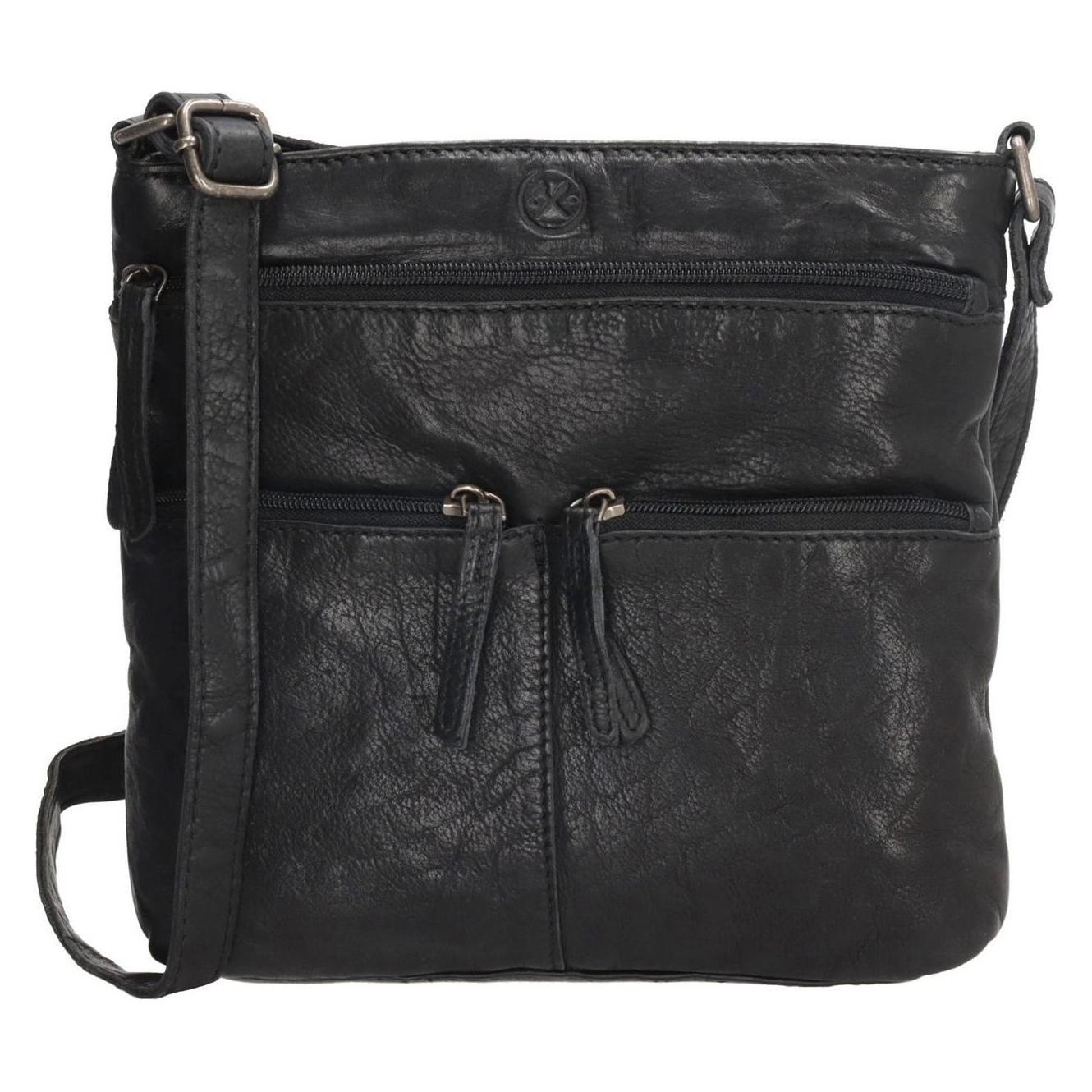 Hide, Vrouwen, Handtas, & Stitches Malen Rock Umhängetasche Hoch Schwarz, Zwart
