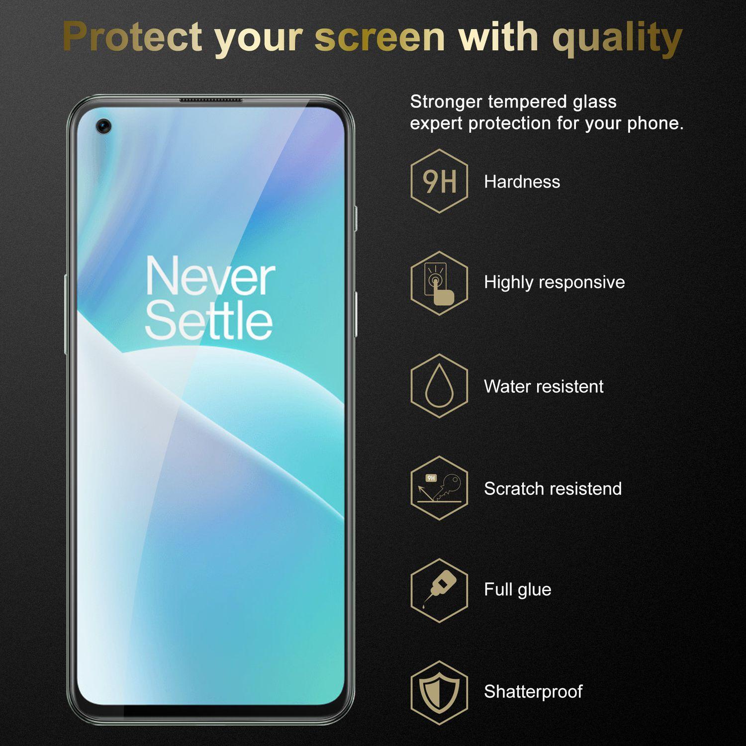 Thumbnail - Cadorabo 3x Tempered Schutzglas für OnePlus Nord 2T (3 Stück, OnePlus Nord 2T), Smartphone Schutzfolie, Transparent