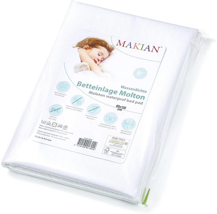 Makian Cuscini da letto Cuscino da letto impermeabile / topper per materassi per bambini (60 x 120 cm)