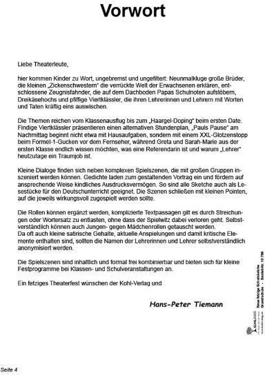 Nährwerte und Zutaten Neue fetzige Schulsketche / Grundschule (Deutsch, Hans-Peter Tiemann, 2007)
