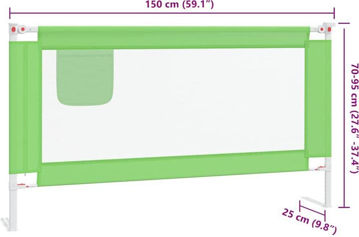 Image du produit vidaXL Bettgitter (150 x 25 x 95 cm)