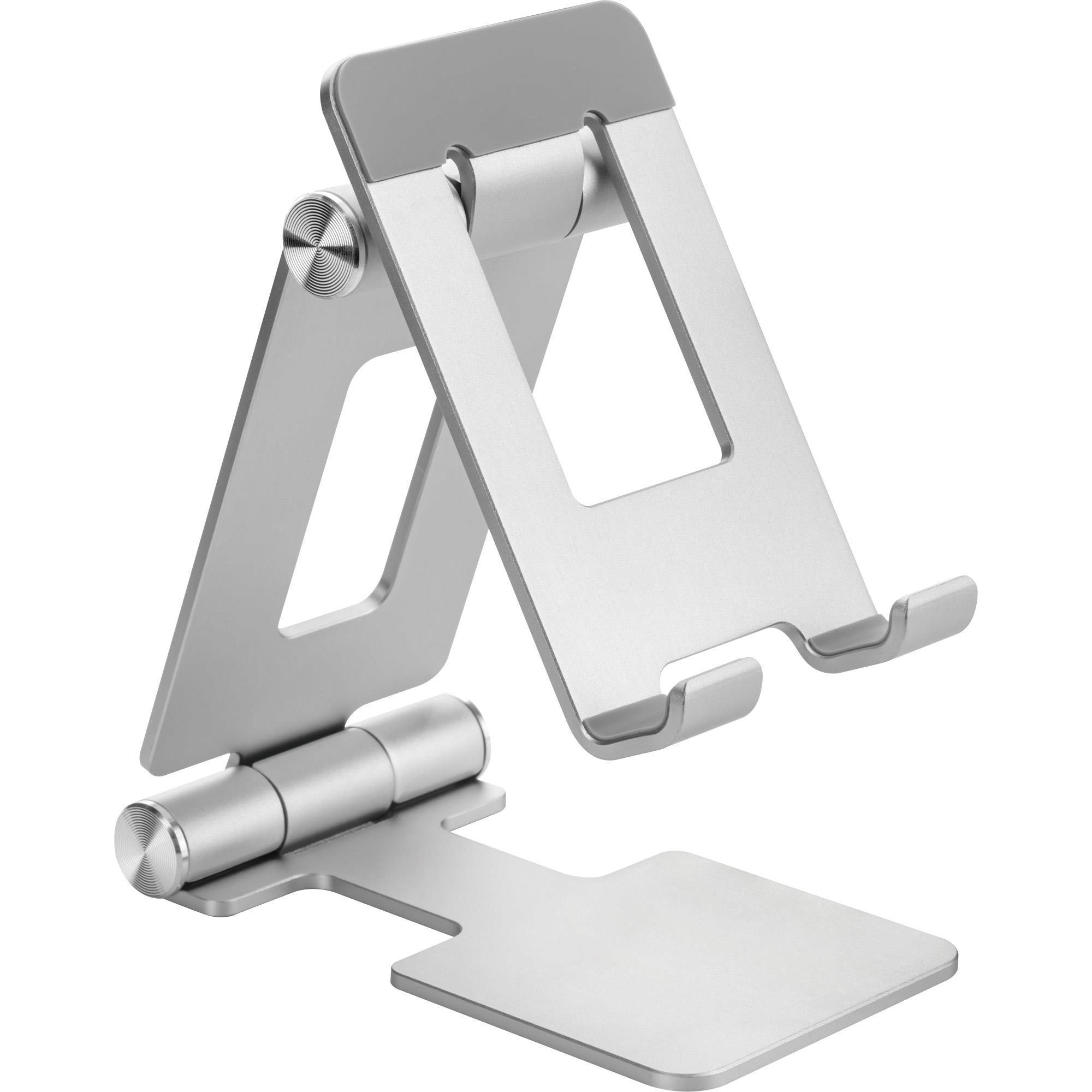InLine Aluminium Smartphone Halter universell bis 10", Smartphone Halterung, Grau
