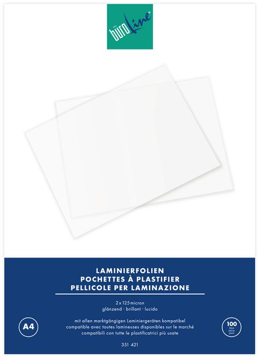 Image du produit BüroLine Feuilles de plastification (A4, 100 pièce(s), 125 µm)