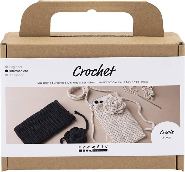 Creativ Company Mini Craft Kit - Crochet - Bag With Rose (977633)