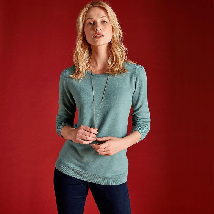 Produktbild Anne Weyburn Pullover mit rundem Ausschnitt (40)