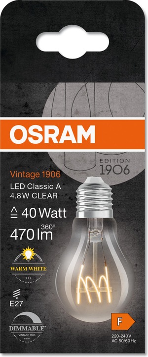 Produktbild Ledvance LED-Lampe (E27, 4.80 W, 470 lm, 1 x, F)