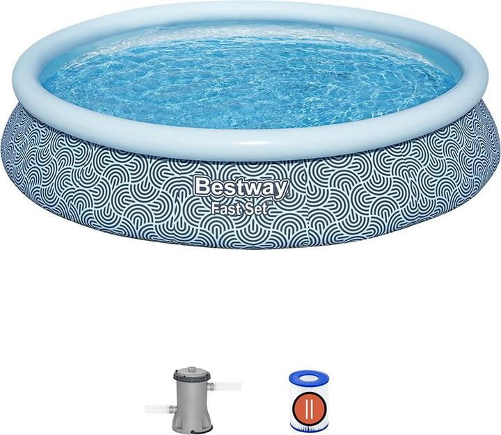 Actual product image Bestway Fast Set Round Inflatable Pool S et 4.57 m x 84 cm (457 x 84 cm)