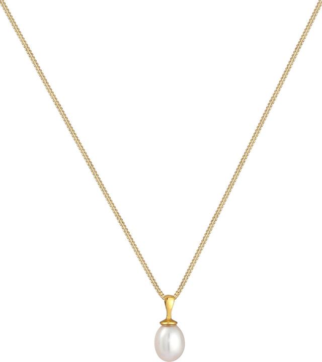 Image du produit Elli Gouttes (Perles de culture d'eau douce, Argent 925 sterling plaqué or, Pas de pierre, 45 - 55 cm)