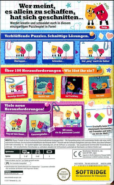 Immagine prodotto Nintendo Snipperclips Plus - Insieme si taglia meglio! (Switch, DE)