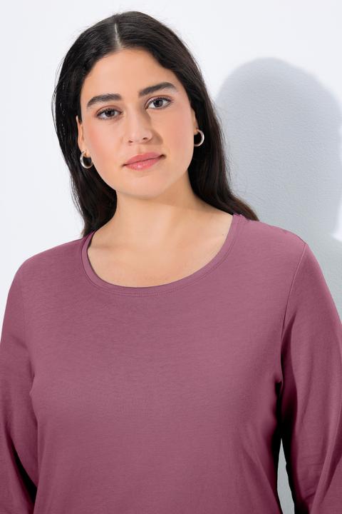 Produktbild Ulla Popken Shirt, Slim, Rundhalsausschnitt, Langarm (60)