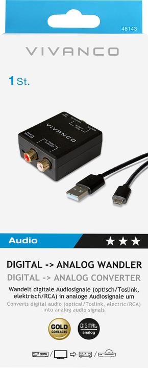 Image du produit Vivanco Convertisseur numérique-analogique audio (Numérique -> Analogique)