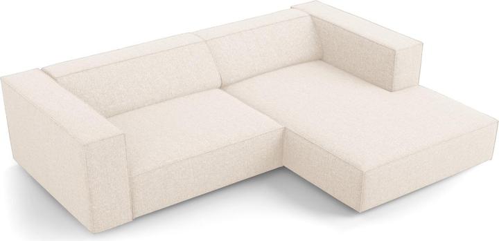 Actual product image Cosmopolitan Design Right Corner Sofa, "Arendal", 3 Seats, Light Beige, 224x166x70 Made in Europe (3-seater, Corner sofa)