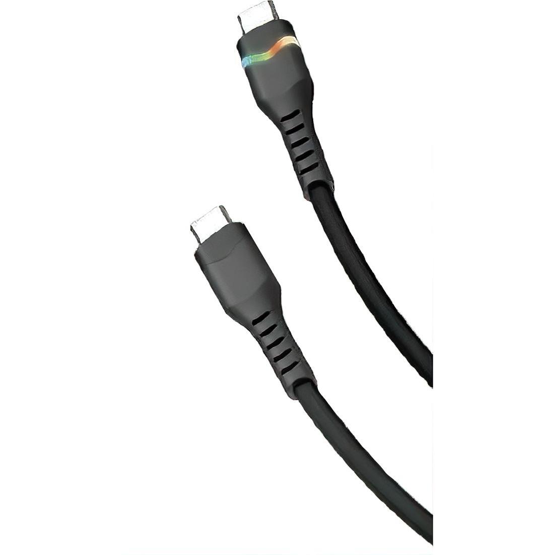 Peter Jäckel 1m Powerkabel Charge & Sync 65 W Typ-C/ Typ-C Black (1 m), USB Kabel