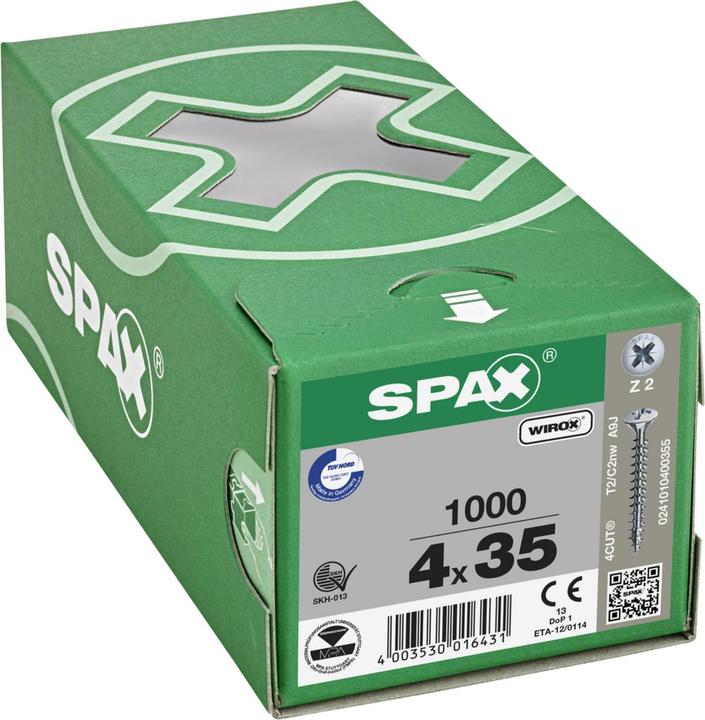 Actual product image Spax Linsenmultikopf Bremsrippen Z2 Vollgewinde Wirox (1000 Screws per piece)