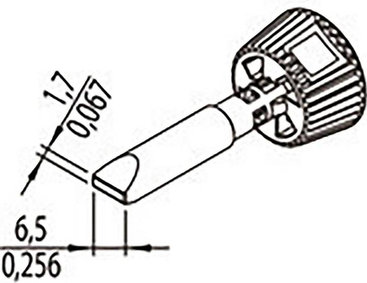 Actual product image 0142CDLF65/SB Soldering tip Tip size 6.50 mm Contents 1 pc. (Soldering bit)