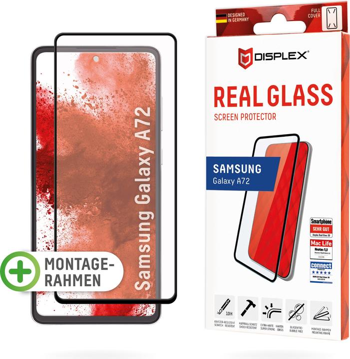 Produktbild Displex Real Glass, Full Cover Panzerglas (1 Stück, Samsung Galaxy A72, Samsung Galaxy A72 5G)