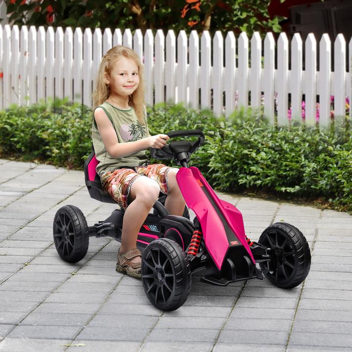 Actual product image Homcom Go-Kart Kunststoff, Metall Rosa