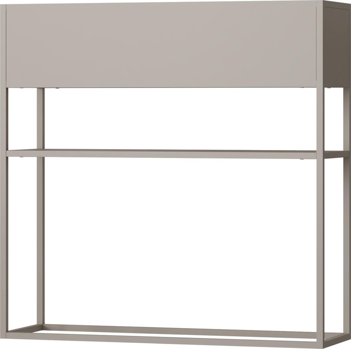 Actual product image En.Casa Blumenständer Joensuu mit Ablage 80x80x25cm Hellgrau