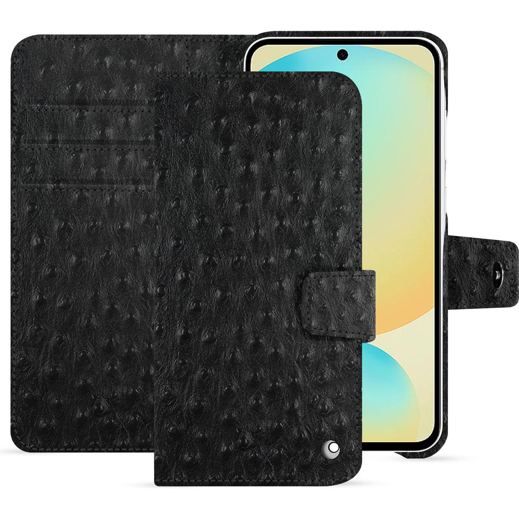 Noreve Lederschutzhülle FE (Samsung Galaxy S24 FE), Smartphone Hülle, Schwarz