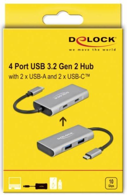 Image du produit Delock 4-Port-USB-C-Hub (USB-C, 4 ports)