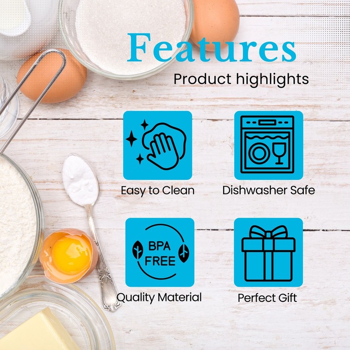 Actual product image Intirilife Pack of 3 measuring cups (900 ml)