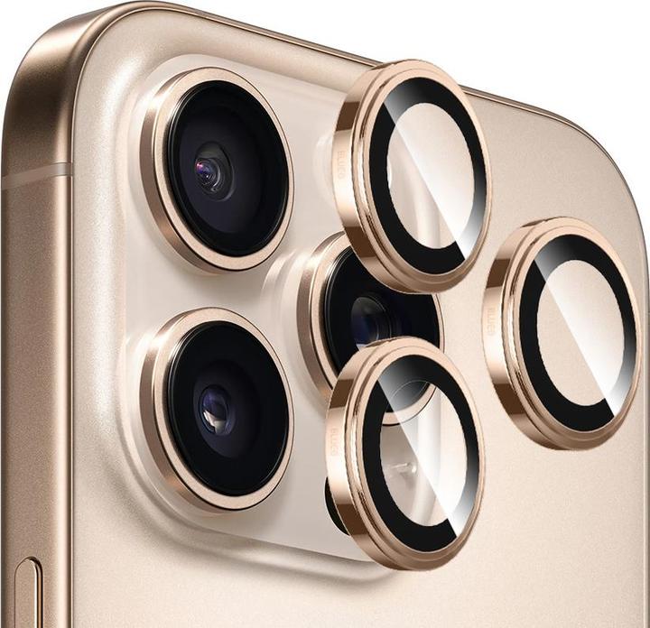 Productafbeelding BlueO - Sapphire Crystal Original Lens Glass (3 pack) - iPhone 14 Pro - Golden (3 Pcs., Apple iPhone 14 Pro, Apple iPhone 14 Pro Max)