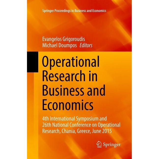 Operational Research in Business and Economics, Fachbücher von Evangelos Grigoroudis, Michael Doumpos