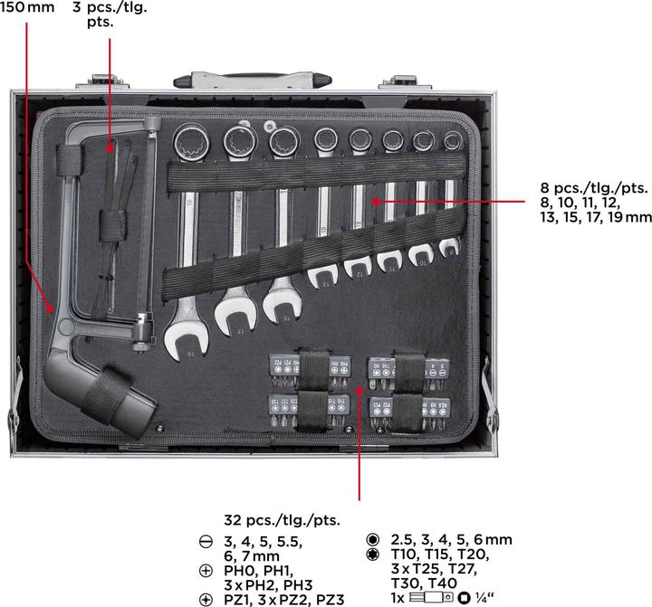 Produktbild kwb Im stabilen Alu-Koffer ideal für den mobilen Einsatz. (199 Teile)