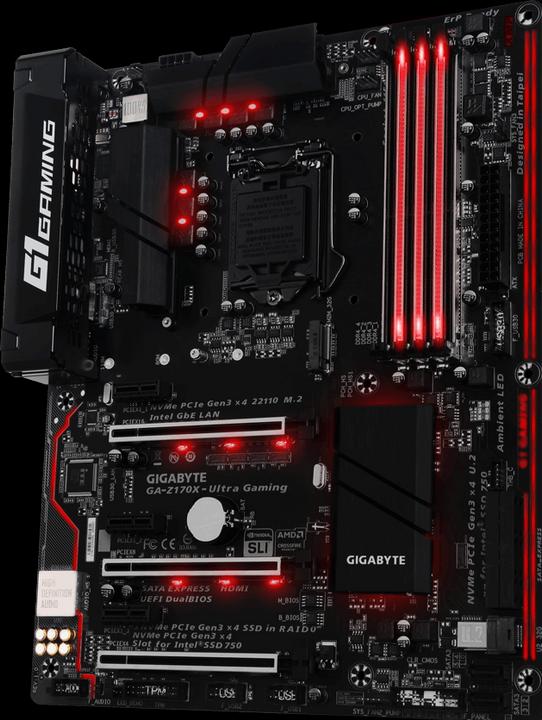 Actual product image Gigabyte GA-Z170X-Ultra Gaming (LGA 1151, Intel Z170 Express, ATX)