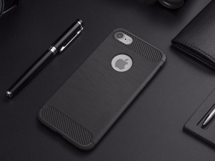 Produktbild Screenguard Apple iPhone 7 Hülle Carbon Brushed Soft TPU (Apple iPhone 7)
