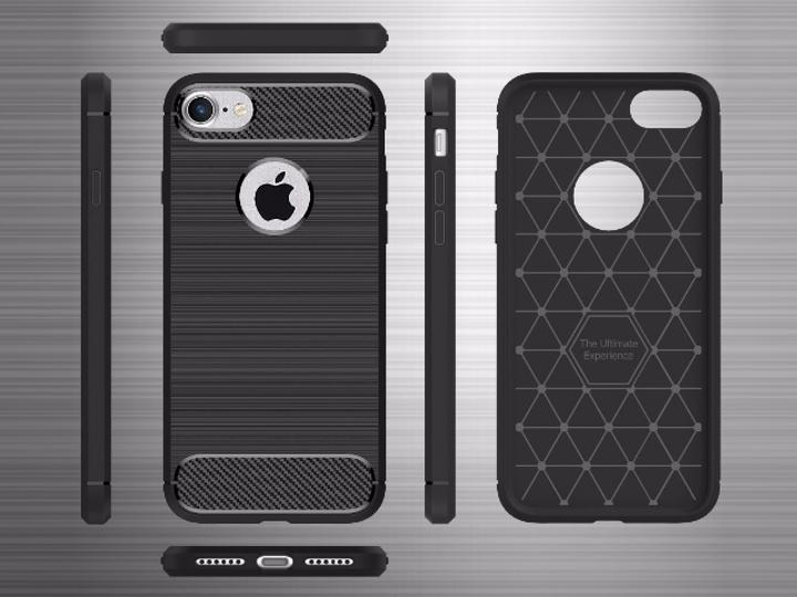Produktbild Screenguard Apple iPhone 7 Hülle Carbon Brushed Soft TPU (Apple iPhone 7)