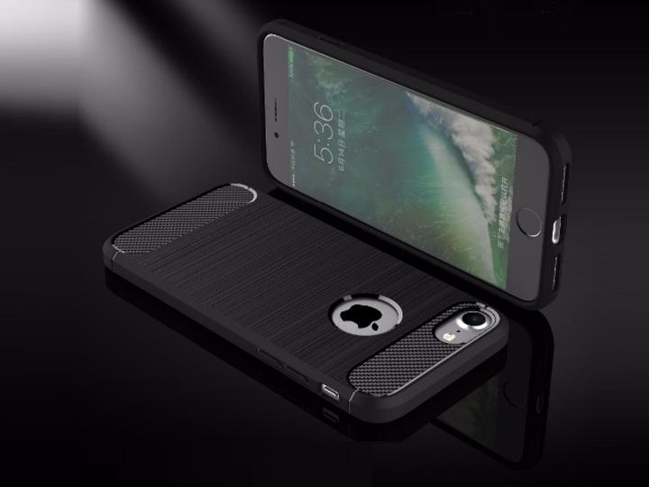 Produktbild Screenguard Apple iPhone 7 Hülle Carbon Brushed Soft TPU (Apple iPhone 7)