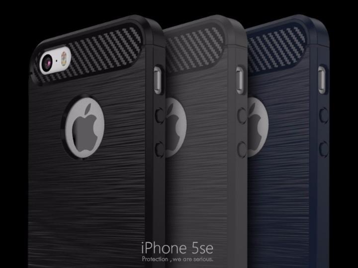 Immagine prodotto Screenguard Apple iPhone 5/5S/SE Custodia Carbon Brushed Soft TPU (Apple iPhone 5)