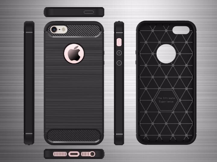 Immagine prodotto Screenguard Apple iPhone 5/5S/SE Custodia Carbon Brushed Soft TPU (Apple iPhone 5)