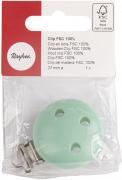 Actual product image Rayher Wood clip FSC 100%, 37mm ø, mint green, 1 piece