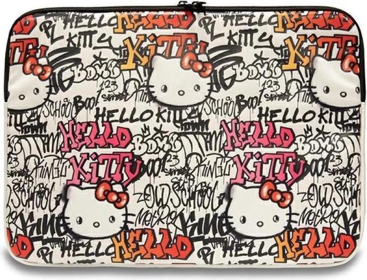 Image du produit Hello Kitty Manchette HKCSZPDGPTE 14" beżowy/beige Zip PU Tags Graffiti (14")