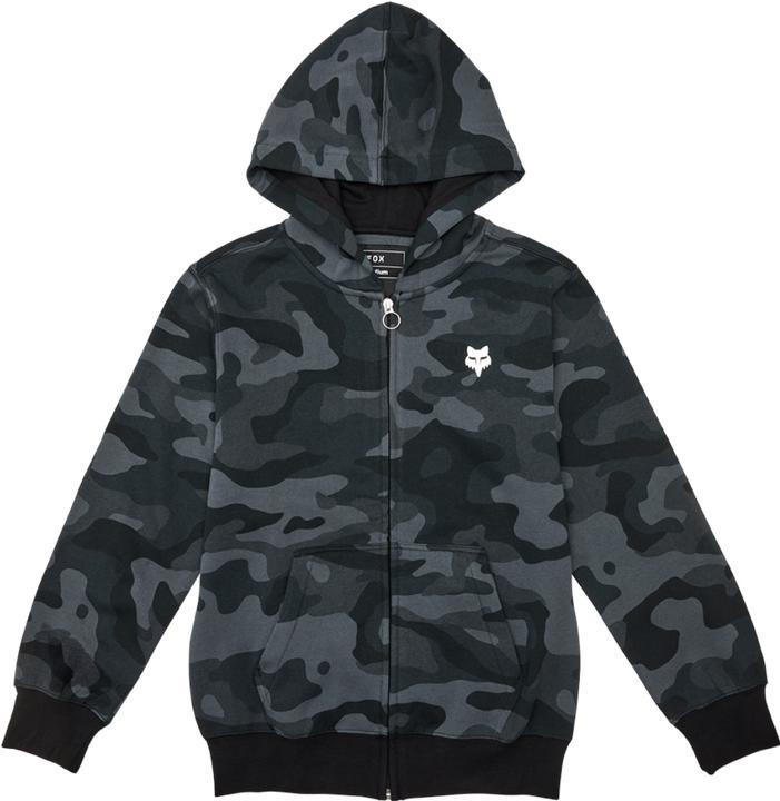 Actual product image Fox Hoody 23 Yth Pack E Zip Blk Cam Yl (L)