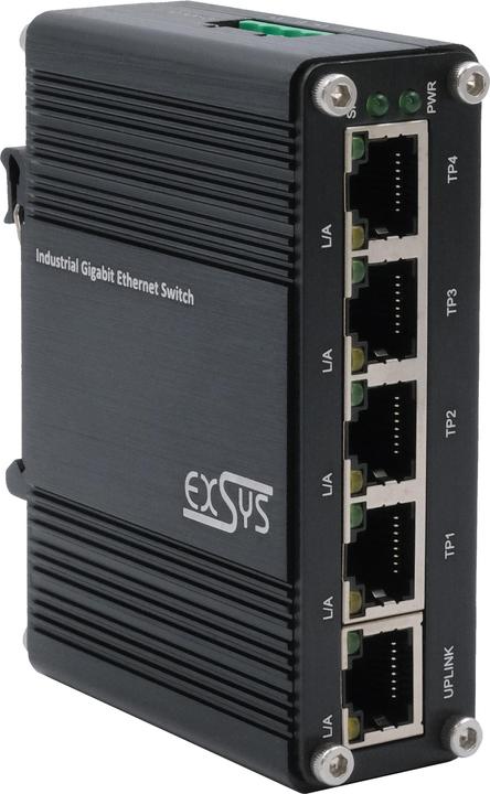 Produktbild Exsys Industrial Ethernet Mini Switch 5x 1 Gbit/s (5 Ports)