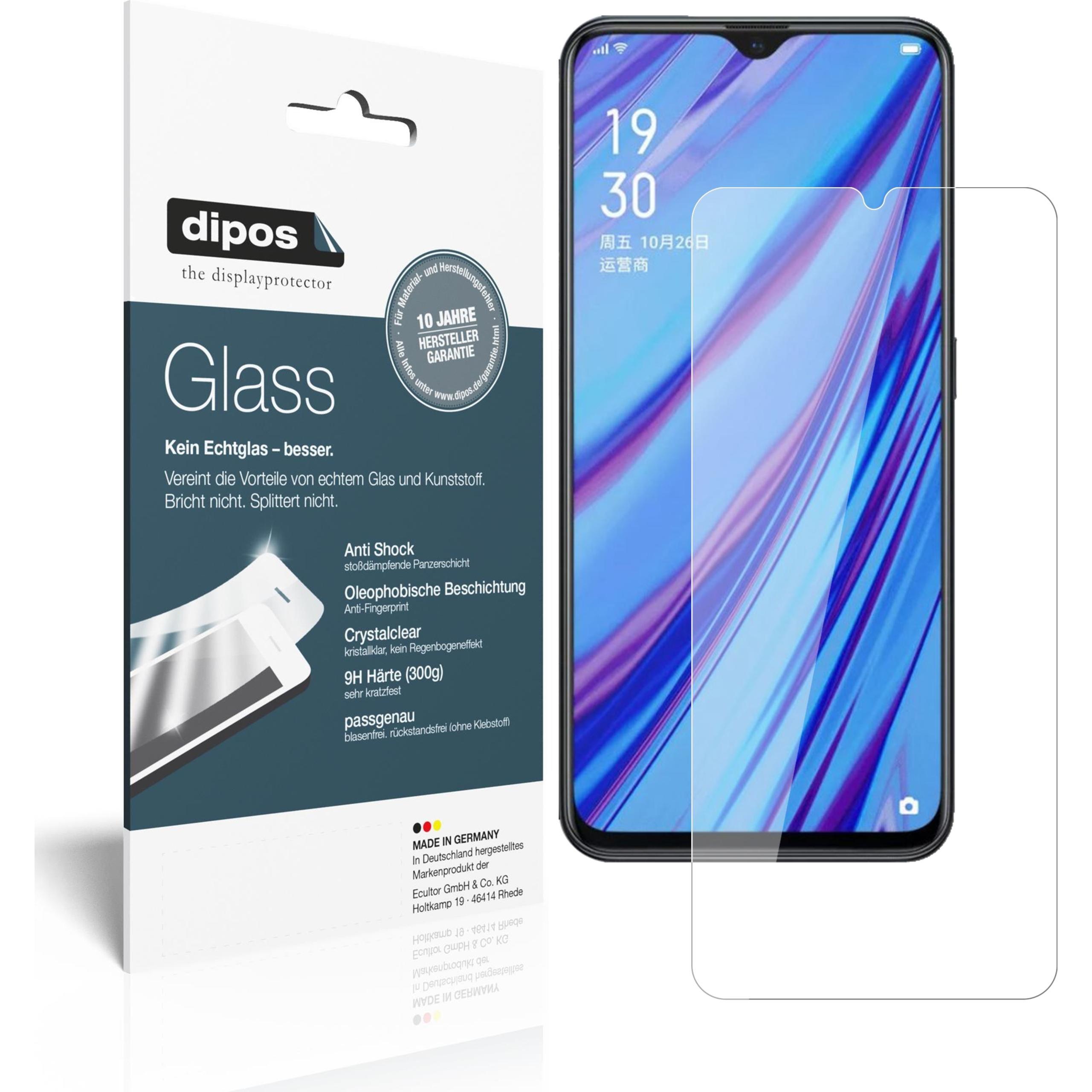 Dipos Displayschutz Anti-Shock (2 Stück, Oppo A9X), Smartphone Schutzfolie, Transparent