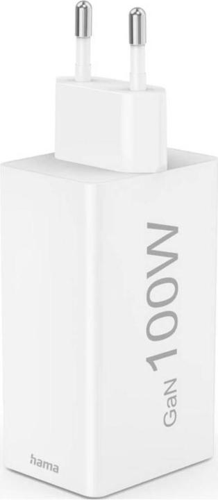 Actual product image Hama GaN quick charger, 2x USB-C PD, 1x USB-A Q (100 W)